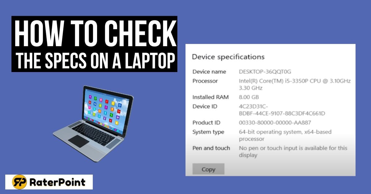 How to check the specs on a laptop